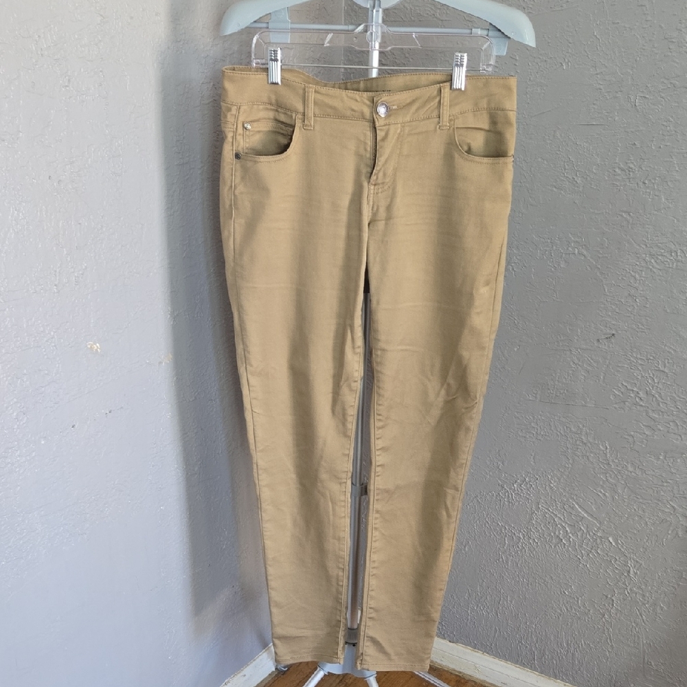 Celebrity Pink Women's Beige Straight Leg Jeans Neutral Classic